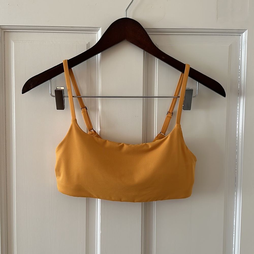 Athleta Golden Yellow Two Piece Bathing Suit, size S